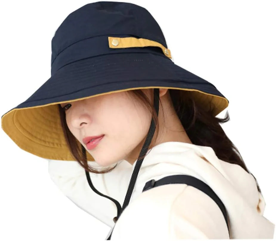 [DreamHats] ハット (内部メッシュ仕様で蒸れ軽減) 撥水加工 (折りたたみボタン付き) UVカット 帽子 レディース